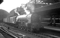 York based A1 Pacific 60150 <I>Willbrook</I> at Newcastle Central with an unknown working in the summer of 1963.<br><br>[K A Gray 08/06/1963]