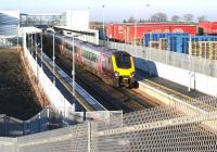 The 0820 Aberdeen - Penzance CrossCountry Voyager runs south through Edinburgh Gateway on 27 January 2017 heading for its next stop at Haymarket. <br><br>[John Furnevel 27/01/2017]