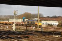 66712 GBRf, this loco has been sat at Eastleigh since Sunday, leading a PW train with 66723 at the rear. Apparently it headed to London but got sent back!<br><br>[Peter Todd 11/01/2017]