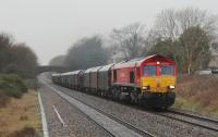 66118 on Margam to Dee Marsh train passing what was the site of Pyle West Jct which was the western end of the triangle with the Porthcawl Branch at Pyle. Closed on the 1st of February 1965.<br><br>[Alastair McLellan 03/02/2017]