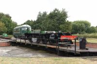 The Chassis from County Class 4-6-0 1014 'County of Glamorgan' was brought out as part of an open day, to be admired by the many financial donors.<br><br>[Peter Todd 27/08/2016]