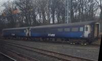 Fife Circle loco-hauled carriages at Craigentinny - presumably to visit the lathe for tyre-turning.<br><br>[John Yellowlees 22/01/2017]