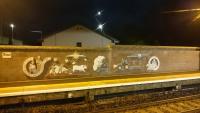 While I wait for my 8 mins late train to Aberdeen! Here's a mural on the south platform of Laurencekirk station.<br><br>[Alan Cormack 09/01/2017]