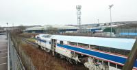 Seen in the Engineer's siding just to the south of the railway bridge over the River Dee taken from the car park of Tesco. The siding in a previous life served a wood yard. The number is DR7700 SB rail.<br><br>[Alan Cormack 01/02/2017]