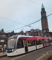 'Tramspotting' at West End - Princes Street.<br><br>[John Yellowlees 18/01/2017]