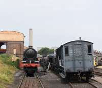 6023 King Edward II was in steam in preparation for working their main line.<br><br>[Peter Todd 27/08/2016]