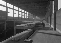 Looking along the gallery which held the hutch sorting system, with elevating tracks of which only the footings remain.<br><br>[Bill Roberton //1990]