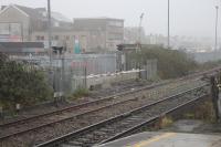 The level crossing has been closed to road traffic since the relief road opened at least 4 years ago but was left open as a pedestrian crossing till recently. Pedestrians now have to use the station to cross.<br><br>[Alastair McLellan /12/2016]