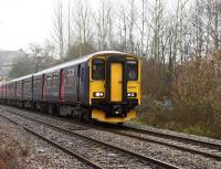 150202 Bath bound at Bradford-on-Avon on 10 December 2016, destination Bristol Temple Meads.<br><br>[Peter Todd 10/12/2016]