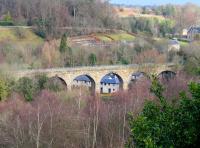 View north from Polton Road over Lasswade Viaduct on 12 February 2017, with a new housing development now occupying the valley floor. [See image 49028]<br><br>[John Furnevel 12/02/2017]