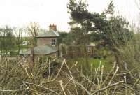 View south over the site of Bowness station in 2002.<br>
<br><br>[Mike Shannon /03/2002]