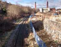 The welcome construction activity at the Shrubhill gapsite involves use of the former up platform for purposes for which it was never envisaged! Sadly the Powderhall refuse plant is to close next year and the branch with it. The council already has its eye on it for a cycleway. I understand though that NR will still have an option on the Abbeyhill loop trackbed so the junction at Piershill may not be dismantled.<br><br>[David Panton 20/02/2017]