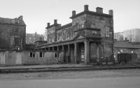 Burntisland (Old) Station in 1984.  In the left background is the derelict former Burntisland Control, later demolished.<br>
<br>
The East of Scotland 4mm Group's model of Burntisland is being exhibited at Model Rail Scotland at the SECC this weekend.<br><br>[Bill Roberton //1984]