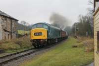 Peak 1Co-Co1 45108 was operating the diesel roster on the East Lancs Railway on 11th February 2017. The former D120 has previously operated in BR Green but now sports Rail Blue livery and is seen approaching Townsend Fold level crossing heading for Rawtenstall.<br><br>[Mark Bartlett 11/02/2017]