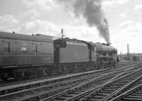 <I>Patriot</I> class 4-6-0 no 45526 <I>Morecambe and Heysham</I> leaves Carlisle on 13 July 1963 after taking over the summer Saturday 10.35 am Glasgow Central - Blackpool.<br><br>[K A Gray 13/07/1963]