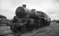 BR Standard 4MT 76017 at Quainton Road in 1974.  Later moved to the Mid Hants Railway.<br><br>[Bill Roberton //1974]