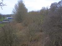 View from the infilled Mount Vernon Avenue overbridge along the trackbed towards the site of Mount Vernon North station. Mount Vernon Community Centre and park are on the extreme left. The former railway land now has housing on the approaches and site of the former station.<br><br>[Colin McDonald 15/02/2017]