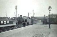 Fairburn tank 42247 brings a Gourock bound train through Shields Road in the summer of 1950.<br><br>[G H Robin collection by courtesy of the Mitchell Library, Glasgow 06/06/1950]