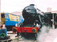 48151 [see image 42014] stands alongside an aesthetically challenged diesel shunter at a Works Open Day in 2005<br><br>[Ken Strachan 17/09/2005]