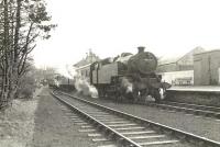 Fairburn tank 42131 preparing to take a train away from Dalmellington in March 1959.  <br><br>[G H Robin collection by courtesy of the Mitchell Library, Glasgow 28/03/1959]