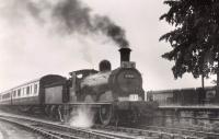 The 1960 SLS/RCTS Joint Scottish Railtour photographed shortly after arrival at Alyth station on 16 June 1960. The locomotive is ex-Caledonian 0-6-0 57441. [Ref query 941]<br>
<br><br>[RB Parr, courtesy Stephenson Locomotive Society 16/06/1960]