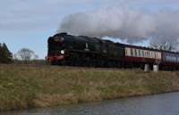 A quick trip to Crofton on the GWR Berks and Hants line to see 34052 Lord Dowding (aka 34046 Braunton) pass by westbound to Bristol on a Cathedrals Express.<br><br>[Peter Todd 07/03/2017]