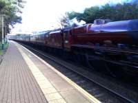 The perils of trying to fit in as much of a moving locomotive as possible. 'Galatea' passing through Dalston Cumbria heading home to Euston on 4th March 2017. It was a little late and so was I taking the picture! (I may get another chance on 25/03/2017.)<br><br>[Brian Smith 04/03/2017]