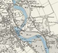 An extract from a pre WWI OS 6 inch map showing the railway layout at Lymington. Comparison with the present day shows little difference although a marina has been constructed on the mud flats opposite the Pier station and a large car park at the Pier itself. [See image 47483]. Reproduced with the permission of the National Library of Scotland http://maps.nls.uk/index.html<br><br>[Mark Bartlett //1913]