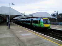 The Borders Railway unit seems to follow me around (including my previous visit here last year [see image 56960]) but I suppose there are only so many 170s and I should stay in more. It is here heading for Aberdeen on 15/03/2017.<br><br>[David Panton 15/03/2017]