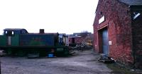 This is the original steam shed, now part of Ferryhill Heritage Railway Trust taken through the fence from the Duthie Park. The locomotive is Ex-CEGB, RSH 0-6-0T, Works No. 7846 at the Ferryhill Motive Power Depot.<br><br>[Alan Cormack 16/03/2017]