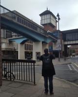 Signal box lookalike atop the car park/bus station of the Darwin Shopping Centre in Shrewsbury. I cannot account for this structure, but it is perhaps simply meant to look mock Tudor.<br><br>[John Yellowlees 17/03/2017]