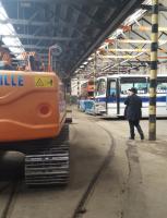 The interior of Maryfield tram depot in Dundee. The former depot is to now to be the new home of the Dundee Transport Museum.<br><br>[John Yellowlees 22/02/2017]