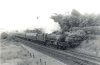 The 5.30pm Glasgow St Enoch - Carlisle train, photographed shortly after passing Crossmyloof on 14 July 1964. The locomotive is Kingmoor Black 5 44726. [Ref query 984]<br><br>[G H Robin collection by courtesy of the Mitchell Library, Glasgow 14/07/1964]