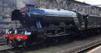 Flying Scotsman today at Carlisle. FS had arrived via Settle, but buses are still in operation over the northern section.<br><br>[John Yellowlees 31/03/2017]