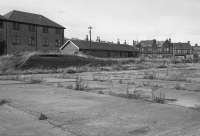 Methil station and yard looking north in 1992. The passenger platform was on the other side of the station building<br><br>[Bill Roberton //1992]