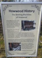 History poster at Howwood, 'The Beetling Machines of Howwood'.<br><br>[John Yellowlees 24/03/2017]