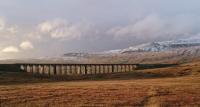 Ribblehead viaduct bathed in wonderful light on the 10th of January 2016.<br><br>[Alan Cormack 10/01/2016]