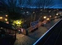 Sunset at Bewdley, looking North West across platform 1 from the footbridge during the Spring Steam Gala.<br><br>[Ken Strachan 18/03/2017]