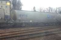 Seen today on an Oxwellmains-Craginches working carrying cement for construction of the Aberdeen Western Peripheral Route.<br><br>[John Yellowlees 30/03/2017]