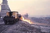 The Slag Plant at the Clyde Iron Works, Cambuslang. Thought to be early to mid 1970s. This plant belonged to the Clugston Division.<br><br>[Ian Millar //]