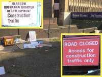 5 days in, these items spied lying in the yard area in Dundas Street are the only <I>signs of progress</I> on the rebuilding work at Queen Street  Station. <br><br>[Colin McDonald 08/04/2017]