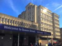<h4><a href='/locations/G/Glasgow_Queen_Street_High_Level'>Glasgow Queen Street High Level</a></h4><p><small><a href='/companies/E/Edinburgh_and_Glasgow_Railway'>Edinburgh and Glasgow Railway</a></small></p><p>Consort House, the former HQ of SPT, is due to be demolished as part of the Queen Street station rebuilding project.  I tried very hard to make it look like an attractive building in the photograph but my efforts were doomed to failure, and for some reason I suddenly felt hungry for a waffle. </p><p>08/04/2017<br><small><a href='/contributors/Colin_McDonald'>Colin McDonald</a></small></p>