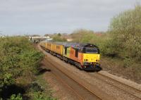 A picture of the Network Rail Track Recording train on an outing from Paddington to Swansea. This is it on it's return to Derby shortly after passing through Pyle station.67023 leading with 67027 to the rear.<br><br>[Alastair McLellan 31/03/2017]