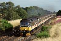 47541 breasts Lochmuir Summit with a service for Aberdeen on 18th August 1990.  For a 1979 comparison [see image 57841].<br><br>[Graeme Blair 18/08/1990]