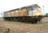 Class 47 no 47540 (formerly <I>The Institution of Civil Engineers</I>)  standing in a field alongside the A1 at Sinderby, North Yorkshire, in the spring of 2009. For details [see image 23755]. <br><br>[John Furnevel 24/04/2009]