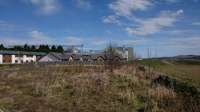 Coupar Angus looking to Aberdeen from the former platforms. The view is of a new development; more former railway land lost forever.<br><br>[Alan Cormack 06/04/2017]
