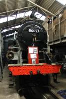 4MT 2-6-4T 80097 was rescued from Barry in 1985 by the Bury Standard 4 Group. For a long time restoration proceeded very slowly in the open but the loco is now housed in a purpose built shed at Bolton Street station and the team are making good progress. The loco first worked on the LTSR, hence the 33A Plaistow shed plate. It later ran in Wales and was finally withdrawn from Machynlleth. When complete it will join classmate 80080 on the East Lancashire Railway and work will turn to the group's other loco, 2MT 2-6-0 46428. <br><br>[Mark Bartlett 25/03/2017]