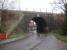 View east towards the tall single lane rail bridge over Carter Lane at Warsop Vale. The bridge is on the line from Shirebrook, through Ollerton & Tuxford, to the Network Rail test track near the former High Marnham power station site.<br><br>[David Pesterfield 20/03/2017]