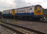 20.189 and a classmate resplendent in Balfour Beatty colours at the Etches Park depot Open Day on 13th September 2014. [See image 49574]<br><br>[Ken Strachan 13/09/2014]