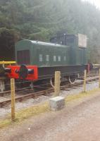 A closer view of the locomotive at Invergarry taken during a Heritage Railway Association visit.<br><br>[John Yellowlees 02/04/2017]